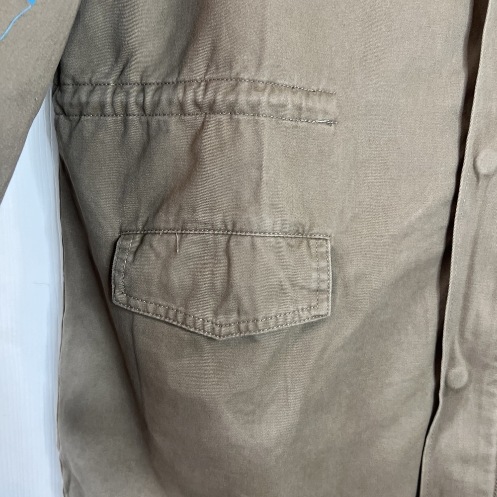 NWT Hayden LA Embroidered Tribal Cargo Jacket in Olive Green Sz Large - Picture 7 of 11